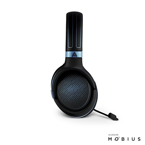 Audeze Mobius Premium Casque de jeu 3D avec son surround, suivi de la tête et Bluetooth. Casque Over-Ear Gaming pour PC, PlayStation 4 et autres.