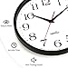 HIPPIH 2 Pack Silent Wall Clock, 10 Inch Non Ticking Quiet Digital Sweep Decorative Battery Operated Wall Clocks for Living Room Bedroom Kitchen School Office Decor, Black