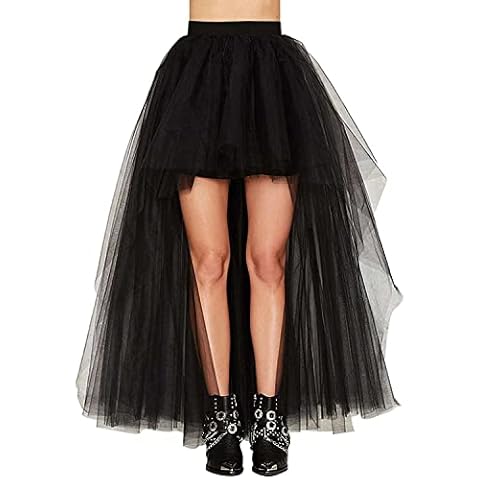 CAMDOM Women's High Low Tulle Skirt Cover