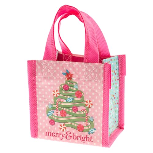 Karma Holiday Reusable Gift Bags - Tote Bag and Gift Bag with Handles - Perfect for Christmas Gifts and Party Bags RPET 1 Merry and Bright Tiny