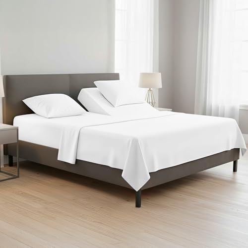 Hotel Luxury Top Split Flex King Sheet Set – 100% Organic...