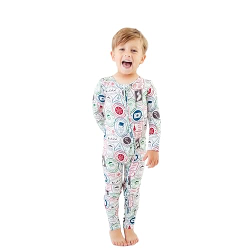 Dreamiere Letters to Santa | Bamboo Viscose Family Pajama Set for Moms, Dads & Babies | Matching Sleepwear for Sensitive Skin | Tagless Convertible Footies | Breathable Loungewear - 12-18 M