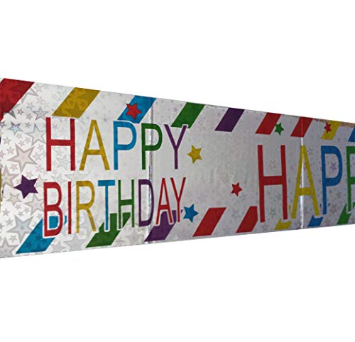 Schone Products (UK) HAPPY BIRTHDAY BANNER 2 Pack  Reflective foil print