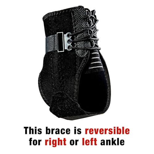 ACE Ankle Brace with Side Stabilizers, Adjustable, Black, 1/Pack