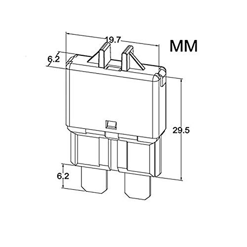 ZOOKOTO 5pcs 12V28V DC 25A Circuit Breaker Blade Fuse Resettable Marine Rally