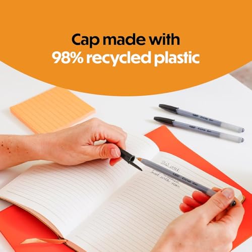 Image of BIC Cristal Gel Pens, Medium Point, 0.7 mm, Assorted Colors, 12-Count | Ultra Smooth Writing Experience, Long Lasting Ink Performance, Clear Barrel for Easy Ink Tracking, Assorted Color Options