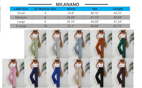 Palazzo Pants for Women Wide Leg High Waist Pant Casual Summer Beach Vacation Clothes Drawstring Trousers2