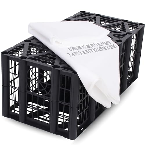 Soakaway Crate 192L with Non Woven Geotextile Membrane Heavy Duty Plastic Modular Ground Stabilisation Soakaway Drainage Kit - Prevents Waterlogging & Soil Movement - Ideal for DIY or Trade Use