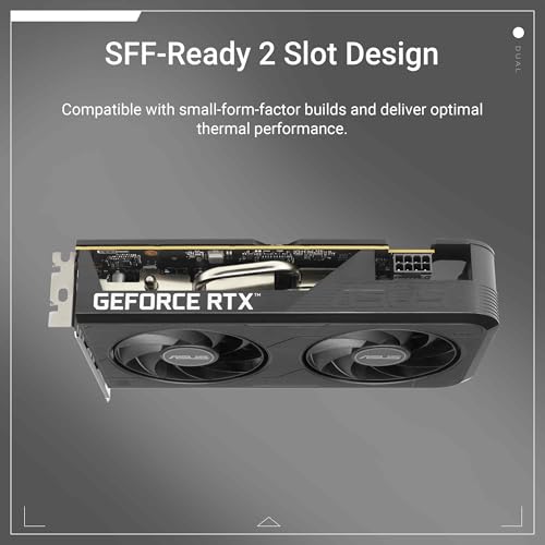 Image of ASUS Dual NVIDIA GeForce RTX 5050 8GB GDDR6 (PCIe 5.0, 8GB GDDR6, DLSS 4, HDMI 2.1b, DisplayPort 2.1b, 2-Slot, Axial-tech Fan Design, 0dB Technology, Dual BIOS), 3 Year Warranty