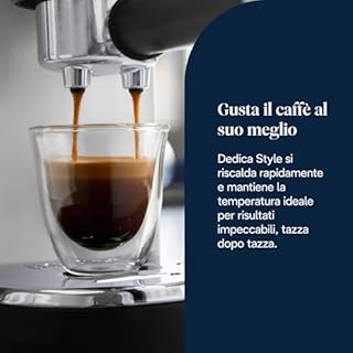 De'Longhi Dedica EC685.W Macchina da Caffè Espresso Manuale e Cappuccino, Caffè in Polvere o in Cialde E.S.E., 1350 W, Bianco
