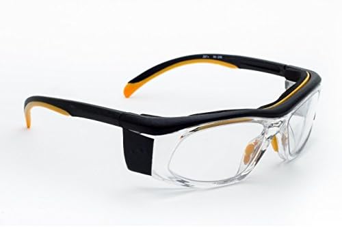 X-ray Radiation Protective Eyewear in the Wrap Safety Frame Which Offers Excellent Protection, Large Viewing Area, Adjustable Temple Bar and Built-in Side Shields.
