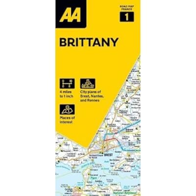 Road Map Brittany (AA Touring Map France 01) (AA Road Map France Series 01) Folded Map