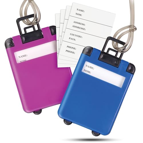 2 PCS - Etiquette Valise Avion GAMBC® - étiquette valise - Etiquette Bagage - Accessoires Voyage - étiquette bagage avion + 4 autocollants supplémentaires pour les amis ou les membres de la famille