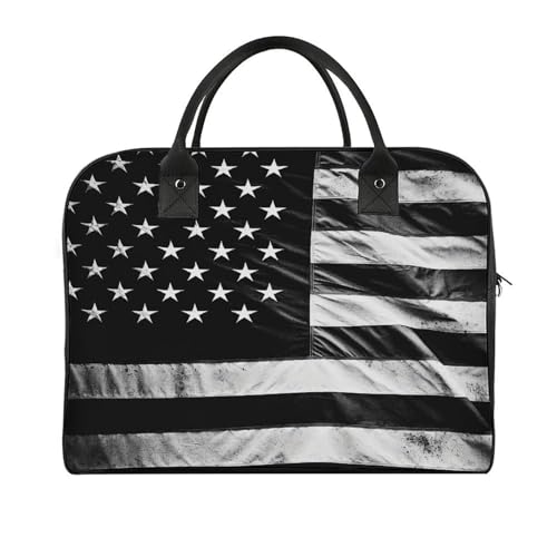 Maletín para portátil con bandera americana blanca y negra miniatura 1