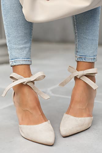 Image of Womens High Heel Pointed Toe Pumps Ankle Tie Classic Office Special Dress Party Shoes