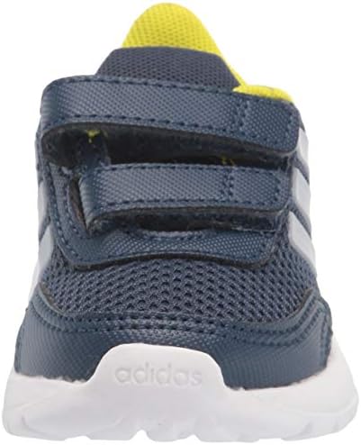 adidas Tensaur Running Shoe, Crew Navy/Halo Silver/Acid Yellow, 5.5 US Unisex Big Kid | Image 1