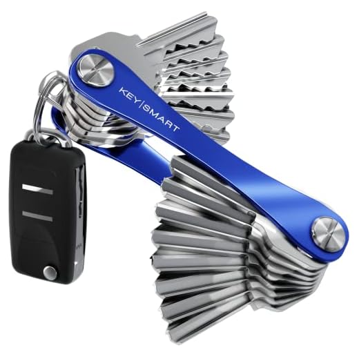 KeySmart - Llavero y Organizador de Llaves Compacto (hasta 22 Llaves, Azul)