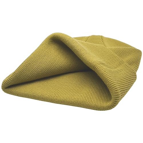 Image of 55cube Knit Beanie Hat Cuffed Plain Skull Cap for Men Women