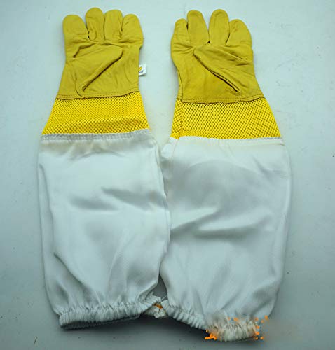 Egurs Imkerhandschuhe Bienenzucht Handschuhe Ziegenleder Schutzhandschuhe Langarm Langlebig Belüfteten Perfekt für den… – Bild 4