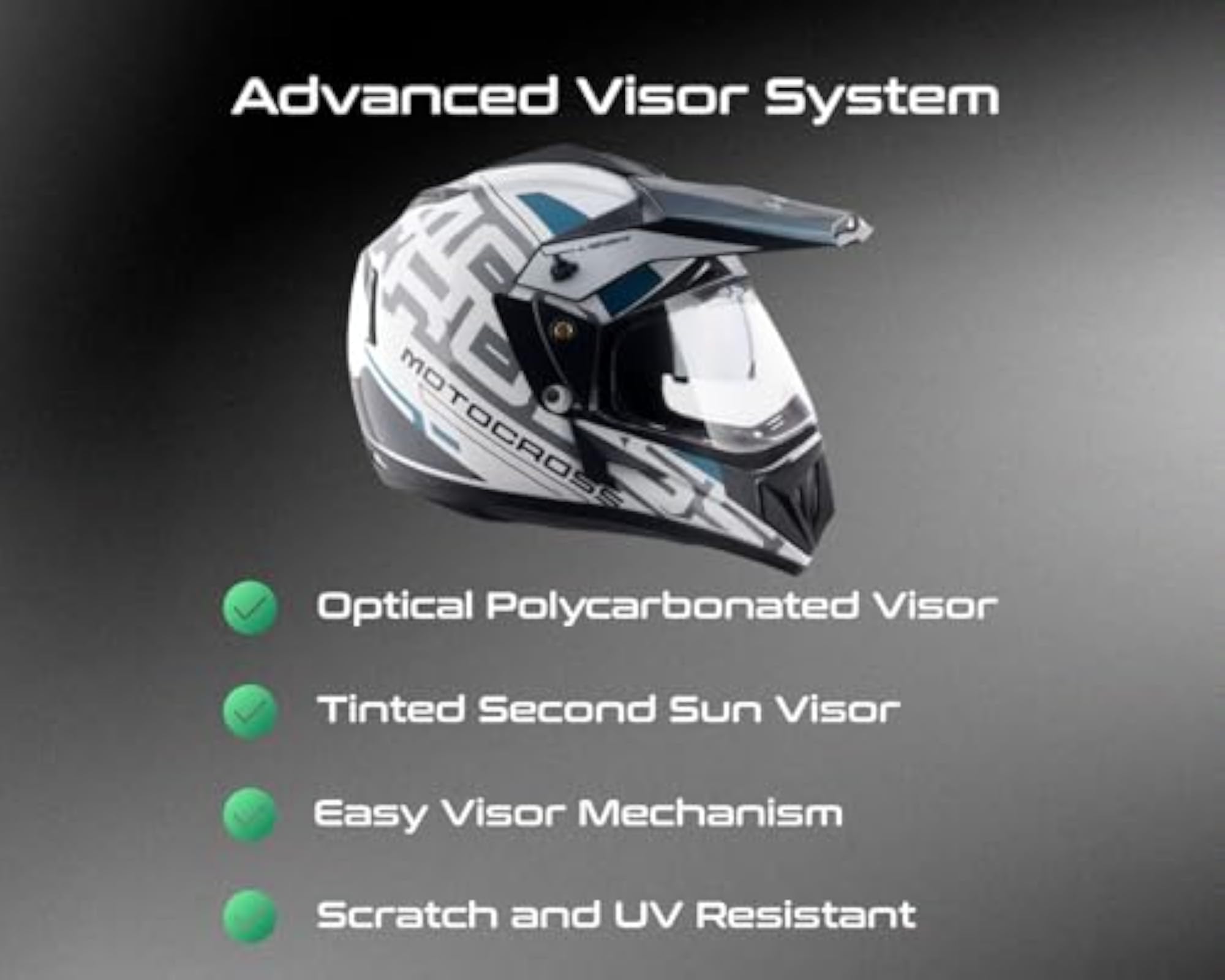 Off Road Full Face Riding Helmet with Aerodynamic Build