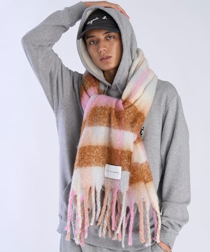 チェックワイドマフラーの商品画像