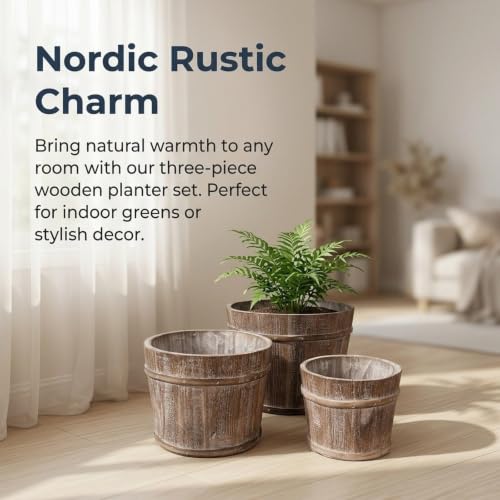 Jardinières décoratives rustiques pot de fleur intérieur jardin - 4