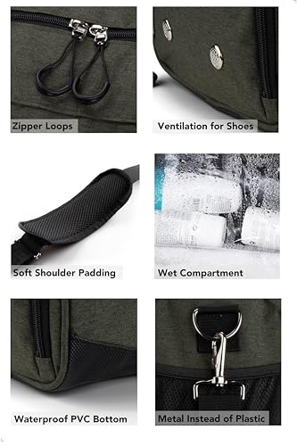 Fitgriff® Borsone Palestra Uomo & Donna V1 - Borsa Sportivo Con Porta Scarpe E Tasca Umida Da Viaggio, Sport, Fitness, Piscina - Duffel Bag (Army Green, 58 X 31 X 31 Cm (Medium)) - 2
