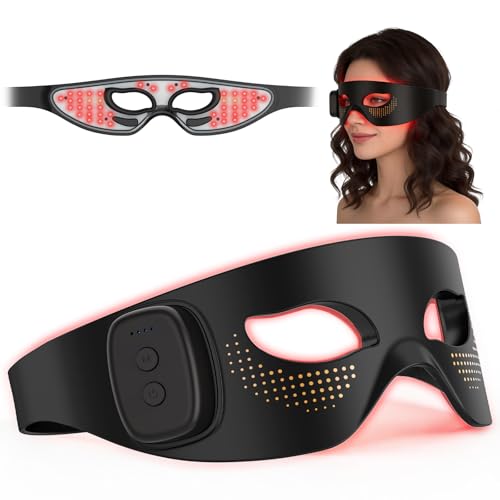 Red Light Therapy for Eyes LED Light Therapy Eye Mask 650nm Red Light & 850nm Infrared Red Light Therapy Device