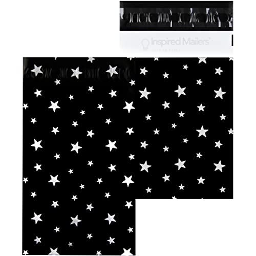 Image of Inspired Mailers - Poly Mailers 6x9-100 Pack - Silver Stars Deluxe - Packaging Bags for Shipping - Mailing Bags 6x9 - Small Poly Mailers - 6x9 Mailers - Package Envelopes