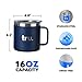 Large Camping Mugs with Lids 16oz, Set of 2 Vacuum Insulated Travel Cups, Stainless Steel Metal Mugs - Outdoor, RV, Hiking, Boating, Portable, BPA Free