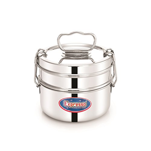 Image of Expresso Stainless Steel Food Carrier Lunch Box with 2 Small Container (Silver)