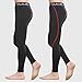 TELALEO 2 Pack Boys' Youth Compression Leggings Pants Tights Athletic Base Layer for Running Hockey Basketball Black Red M