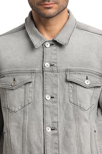 Image of Everblue Men Grey Classic Trucker Jacket