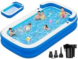Extra Large Inflatable Pool with Seats Pump...