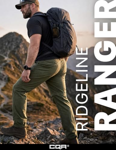 Image of CQR Men's Convertible Cargo Tactical Pants, Water Resistant Outdoor Hiking Pants, Zip Off Lightweight Stretch Work Pants