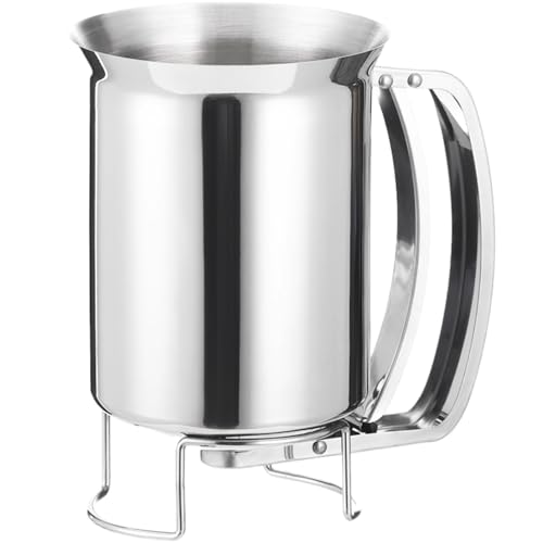 Stainless Steel Pancake Batter Dispenser, 900 ml / 32 oz Batter Separator with Squeeze Handle, Kitchen Baking Tool for Cupcakes, Crepes, Waffles, Takoyaki - Image 3