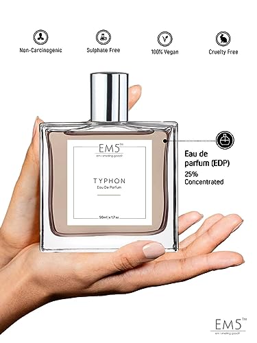 Image of EM5 Typhon Unisex Perfume Spray for Men & Women | Rose Oud Amber | EDP Strong and Long Lasting Fragrance | Luxury Gift for Him /Her