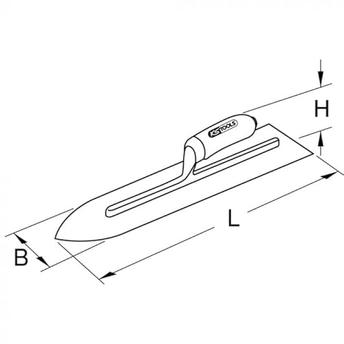 KS Tools 144.0461 Edelstahl Bodenleger-Glätter, 455mm