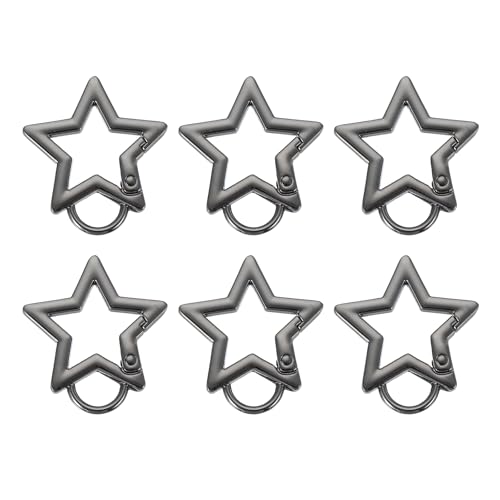 Clips de gancho PATIKIL antidesgaste tipo llavero de estrella con hebillas de resorte firmes