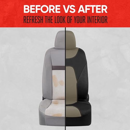 Image of Motor Trend AquaShield Waterproof Front Seat Covers, Beige Seat Covers for Cars - Neoprene Front Car Seats Cover, SUV Seat Covers Protector - Car Interior Cover for Auto, Trucks, & Dog Owners