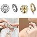 SHITOOMFE 2pcs Spinner Rings - Gold & Silver Anti-Stress Fidget Spinner Toys - Unisex, All Ages