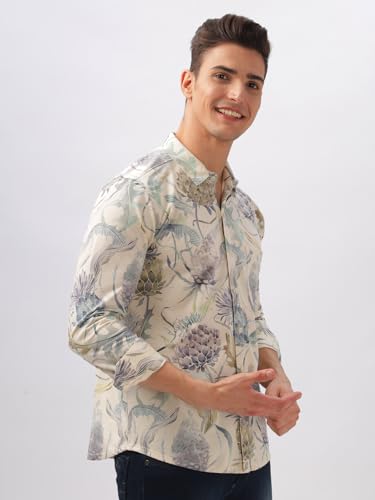 Image of BULLMER Trendy Regular Fit Striped Causal Full Sleeve Shirt for Men.