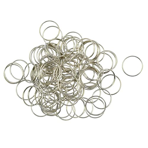 SDENSHI 100 Pezzi 18 Mm Portachiavi in ​​Acciaio