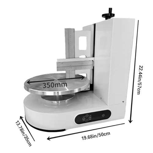 VPAIUNCKU Automatic Electric Cake Cream Spreading Machine - Stainless Steel Icing Smoother, Adjustable Speed Turntable For 4-12 Inch Cakes, Professional Cake Decorating Coating white - Image 3