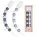 Pacifier Clip for Baby Boys and Girls Birthday Gift 2 Pack Gray