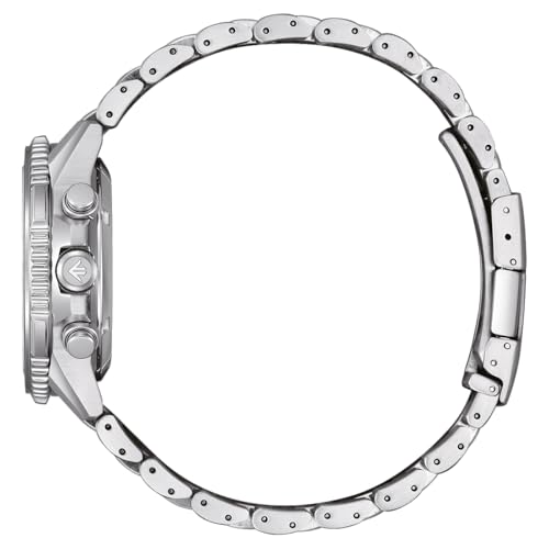 Image of Citizen CA4660-61A Chronograph Eco-Drive Men's Watch - Stainless Steel Case & Band, Sapphire Crystal,White Dial