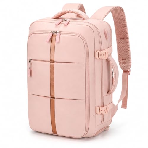 Mochila de Viagem Impermeável Unissex Rosa