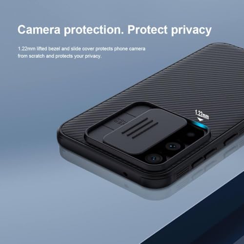 Image of Nilkin Classic Series Compatible for Samsung S23 FE (S23FE) Case with Camera Cover, [Camera Lens Protector] [Scratch-Resistant] [360 Full Protection] Shockproof Slim Phone Case (Black, S23-FE)