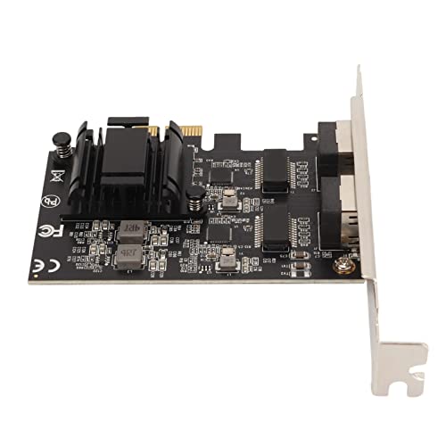 PCIe Network Card, 2500 1000 100Mbps RTL8125BG Chip 2.5Gbps Transmission PCI Express Gigabit Ethernet Card for Desktop PC