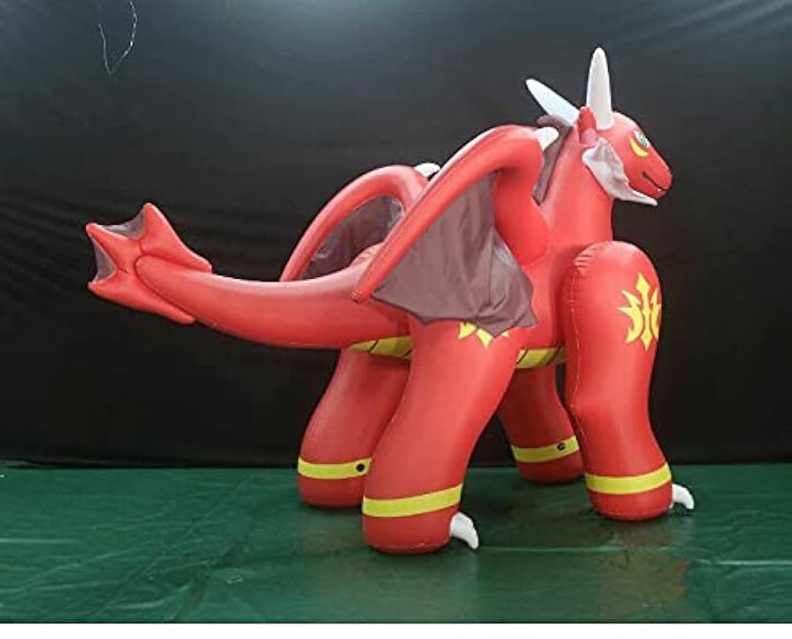 Amazon | レッド ドラゴン フロート 空気ビニール風船 浮き輪